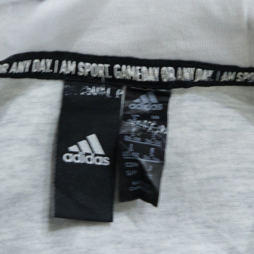 Adidas Women’s Grey Full Zip Hoodie Small Sportswear