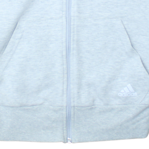 Adidas Women’s Grey Full Zip Hoodie Small Sportswear