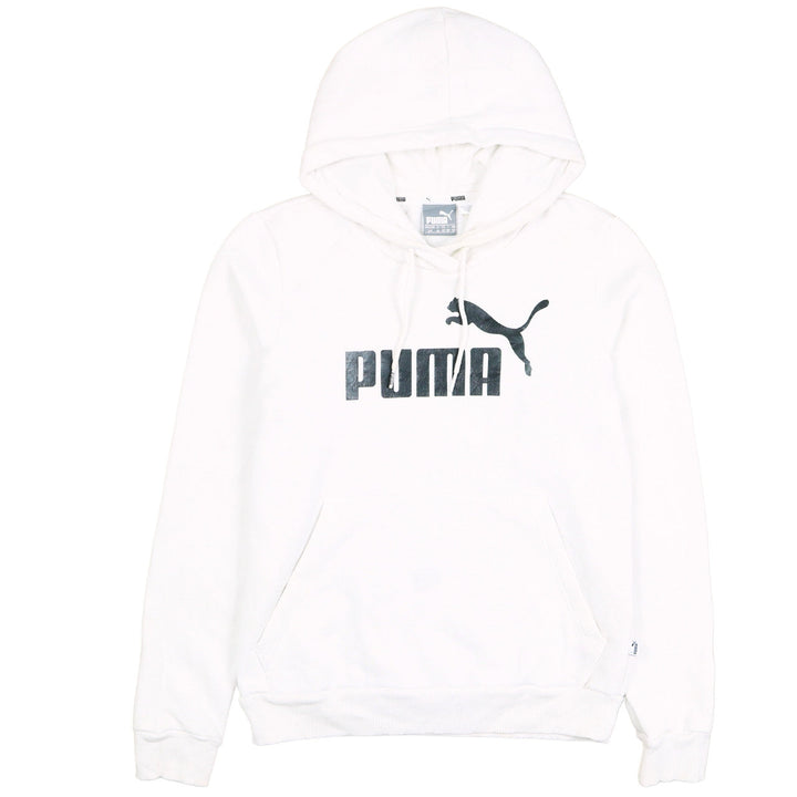Puma Womens White Hoodie Size 10 Pullover Logo Design