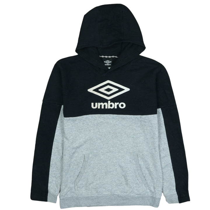 Umbro Men's Black Grey XL Pullover Hoodie with Logo