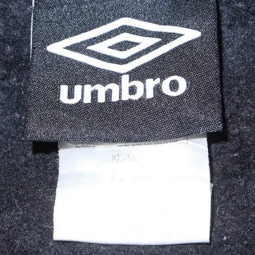 Umbro Men's Black Grey XL Pullover Hoodie with Logo