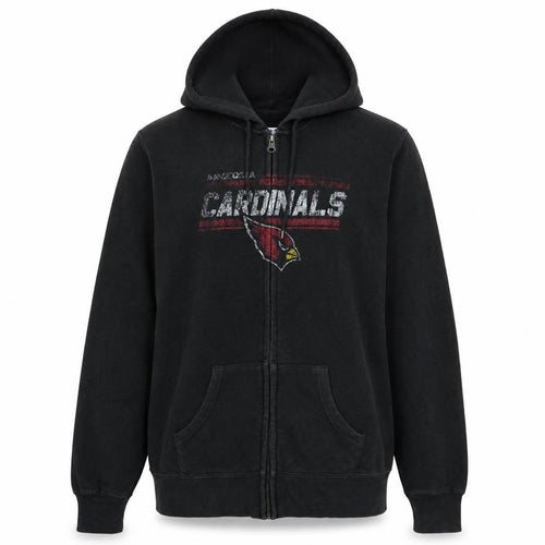 NFL Team Apparel Unisex Black Full Zip Hoodie L Fleece Sportswear