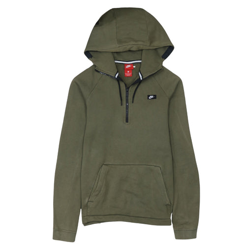 Nike Men's Green 1/2 Zip Hoodie Size S Regular Fit Fleece