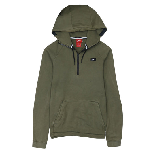 Nike Men's Green 1/2 Zip Hoodie Size S Regular Fit Fleece