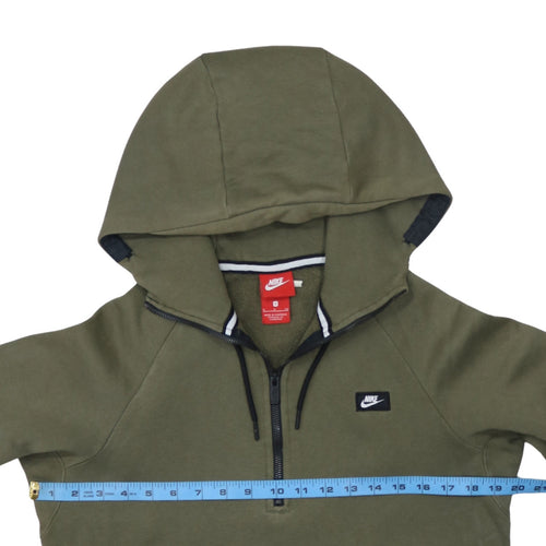 Nike Men's Green 1/2 Zip Hoodie Size S Regular Fit Fleece