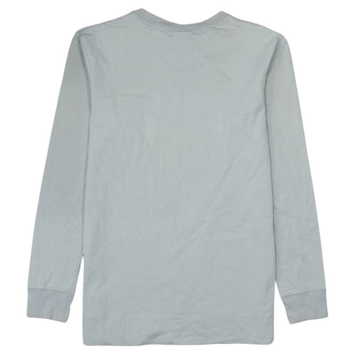 Nike Men's Grey Long Sleeve Graphic Logo Top XS