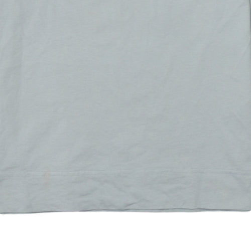 Nike Men's Grey Long Sleeve Graphic Logo Top XS