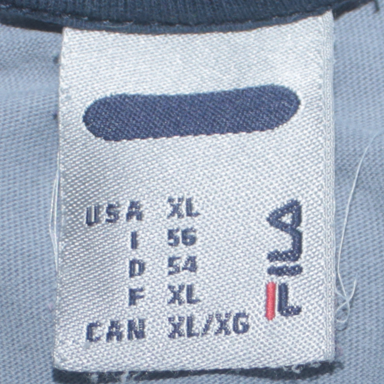 Fila Men's Blue XL V-Neck Logo Cotton Short Sleeve T-Shirt