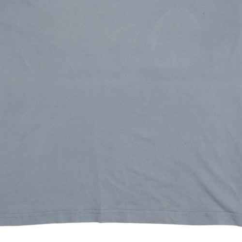 Fila Men's Blue XL V-Neck Logo Cotton Short Sleeve T-Shirt