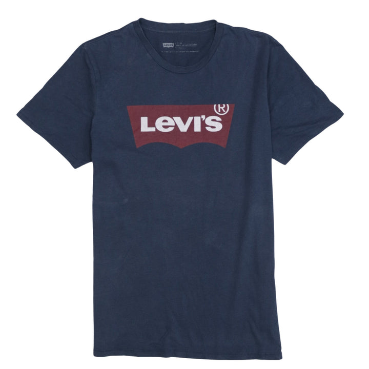 Levi's Men's Blue Graphic Logo Regular Fit Cotton T-Shirt Size S