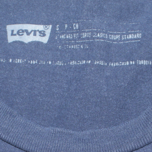 Levi's Men's Blue Graphic Logo Regular Fit Cotton T-Shirt Size S