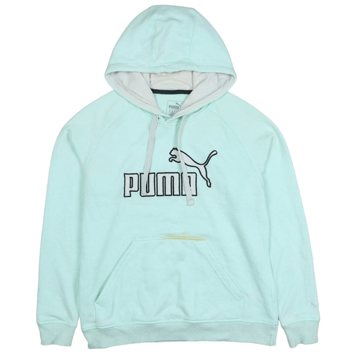Puma Women’s Mint Green Hoodie Size 12 Pullover Logo Sweatshirt