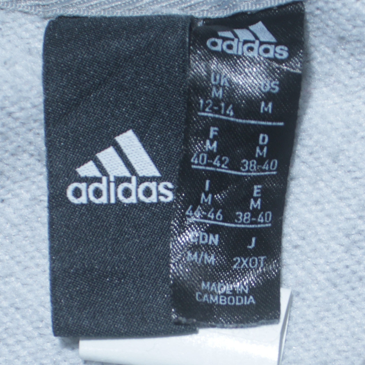 Adidas Womens Grey Pullover Sweatshirt Size M Logo Crew Neck