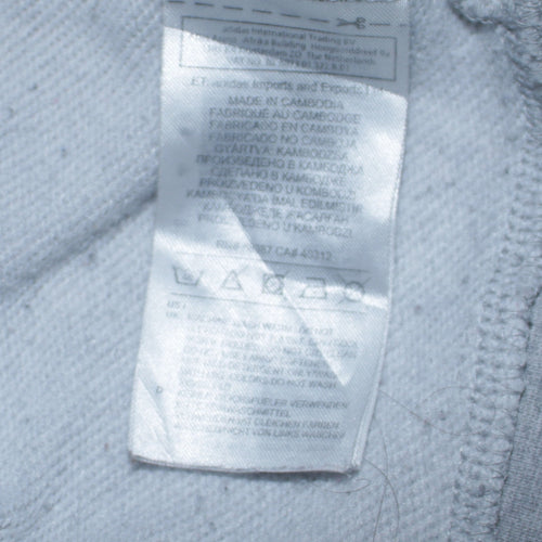 Adidas Womens Grey Pullover Sweatshirt Size M Logo Crew Neck