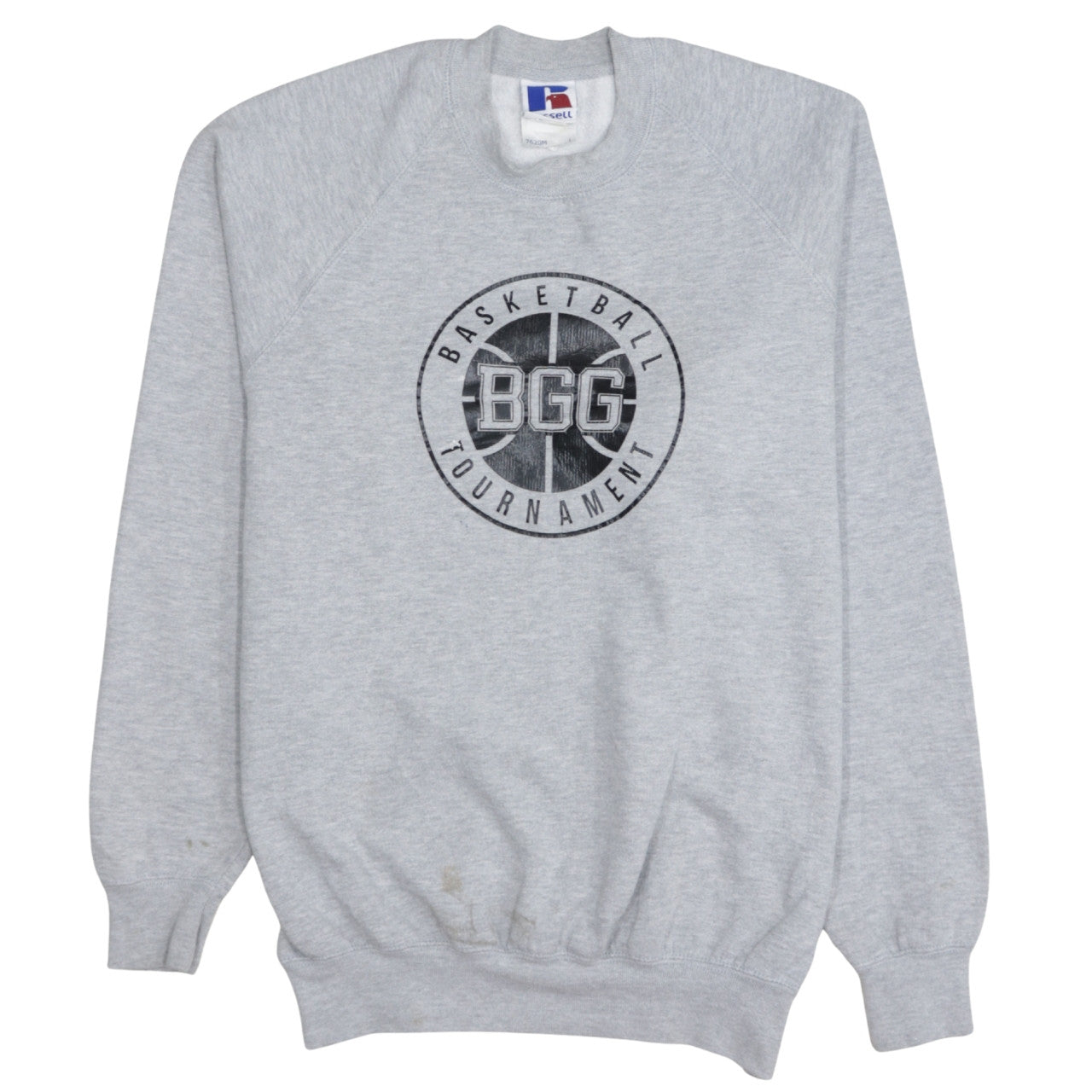 Russell Mens Grey Basketball Tournament Graphic Sweatshirt L