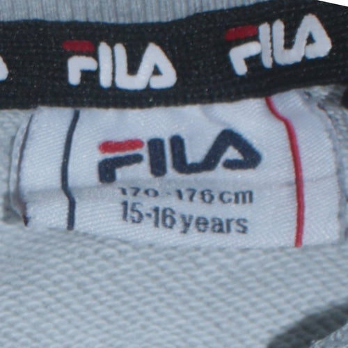 Fila Boys Grey Colourblock Crew Neck Sweatshirt 15-16 Years