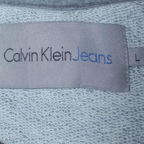 Calvin Klein Jeans Men's Grey Logo Crew Neck Sweatshirt Size L