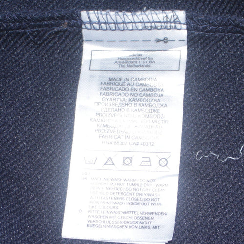 Adidas Womens Navy Blue Full Zip Hoodie Size M 12-14