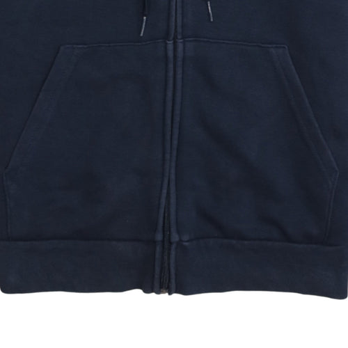 Adidas Womens Navy Blue Full Zip Hoodie Size M 12-14