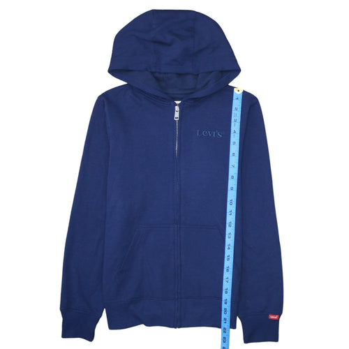 Levi's Girls Blue Full Zip Hoodie Size 12 Years Cotton Blend