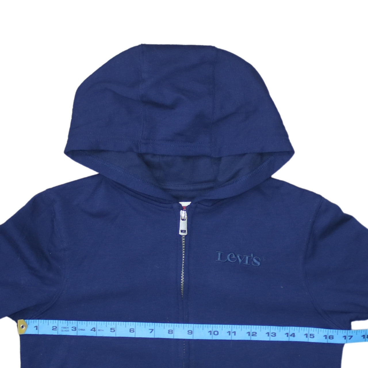 Levi's Girls Blue Full Zip Hoodie Size 12 Years Cotton Blend