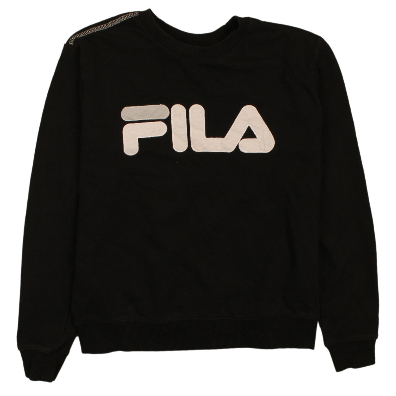 FILA Womens Black Small Crew Neck Pullover Sweatshirt