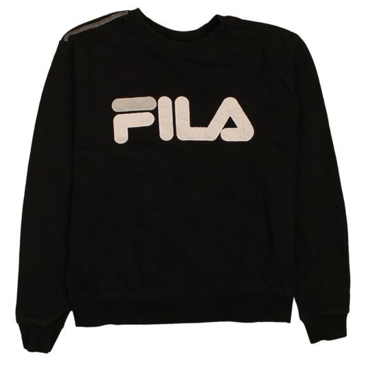 FILA Womens Black Small Crew Neck Pullover Sweatshirt