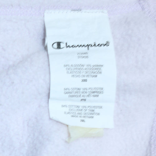 Champion Womens White 2XL Reverse Weave Pullover Hoodie Sweatshirt