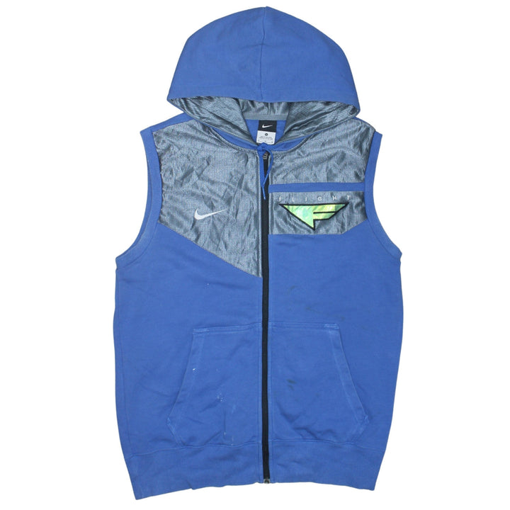 Nike Men's Blue Flight Sleeveless Full Zip Hoodie Vest M