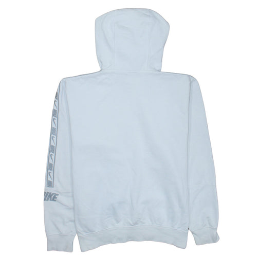 Nike Men's White Pullover Hoodie M Classic Fit Logo Fleece