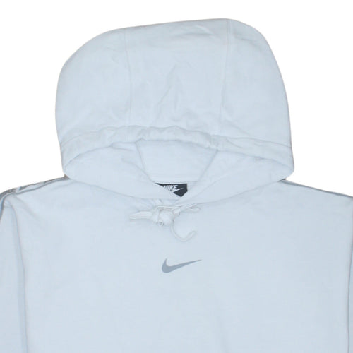 Nike Men's White Pullover Hoodie M Classic Fit Logo Fleece