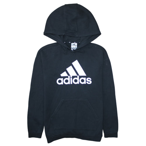 Adidas Womens Black 2XS Pullover Logo Hoodie Sweatshirt