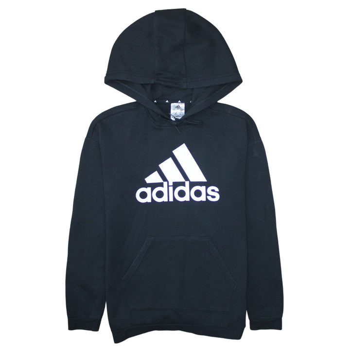 Adidas Womens Black 2XS Pullover Logo Hoodie Sweatshirt