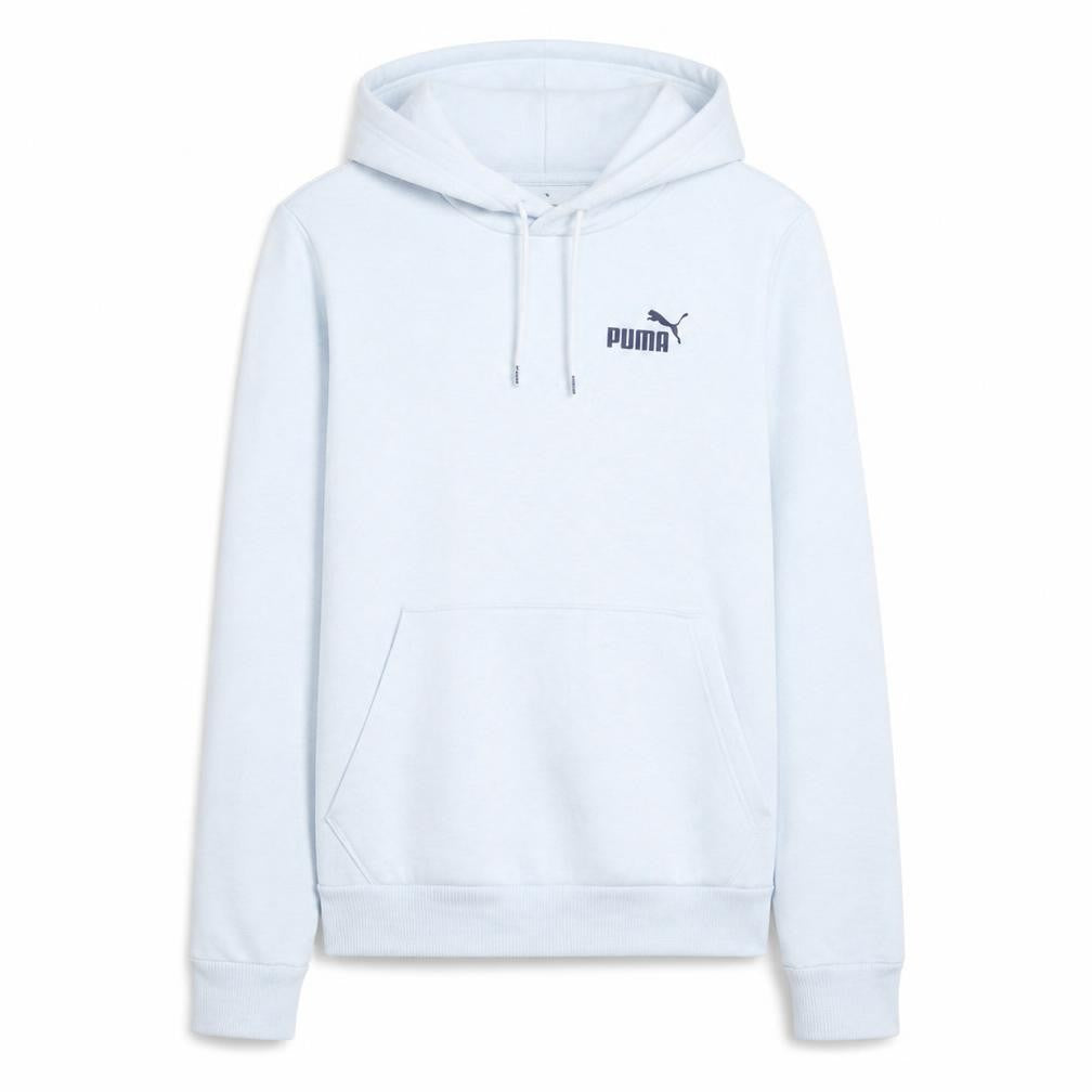 Front view of Puma women’s white pullover hoodie medium logo print cotton blend