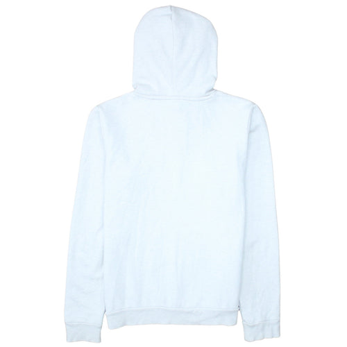 Puma Womens White Pullover Hoodie Medium Logo Print Cotton Blend