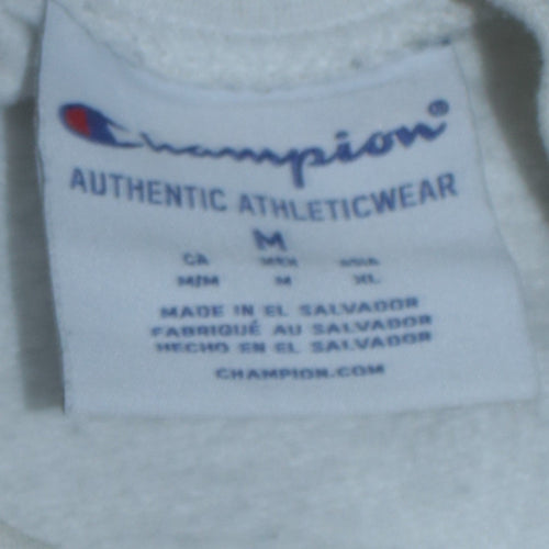 Champion Men’s White Mount Mary University Pullover Sweatshirt Medium