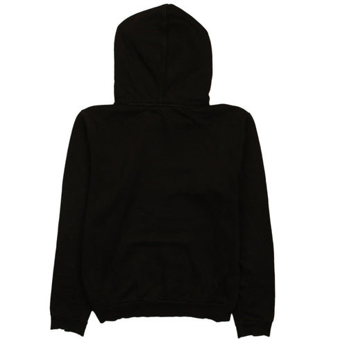 Puma Womens Black Gold Logo Pullover Hoodie Size 10