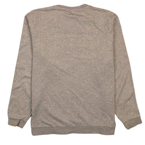 adidas Men’s Grey Crew Neck Sweatshirt L Logo Pullover