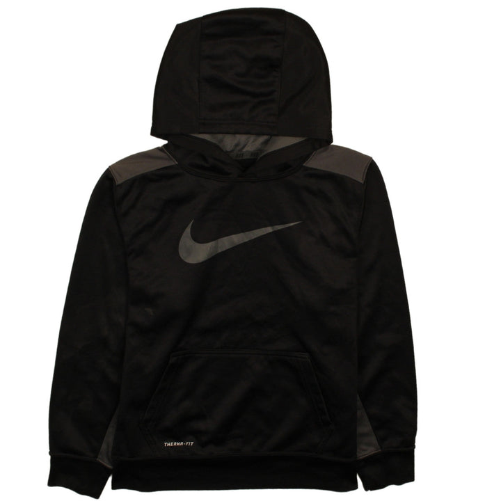 Nike Boys Black Therma-Fit Pullover Hoodie L Regular Fleece Sportswear