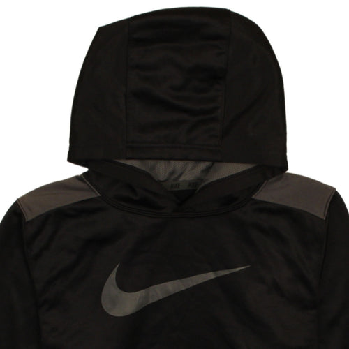 Nike Boys Black Therma-Fit Pullover Hoodie L Regular Fleece Sportswear