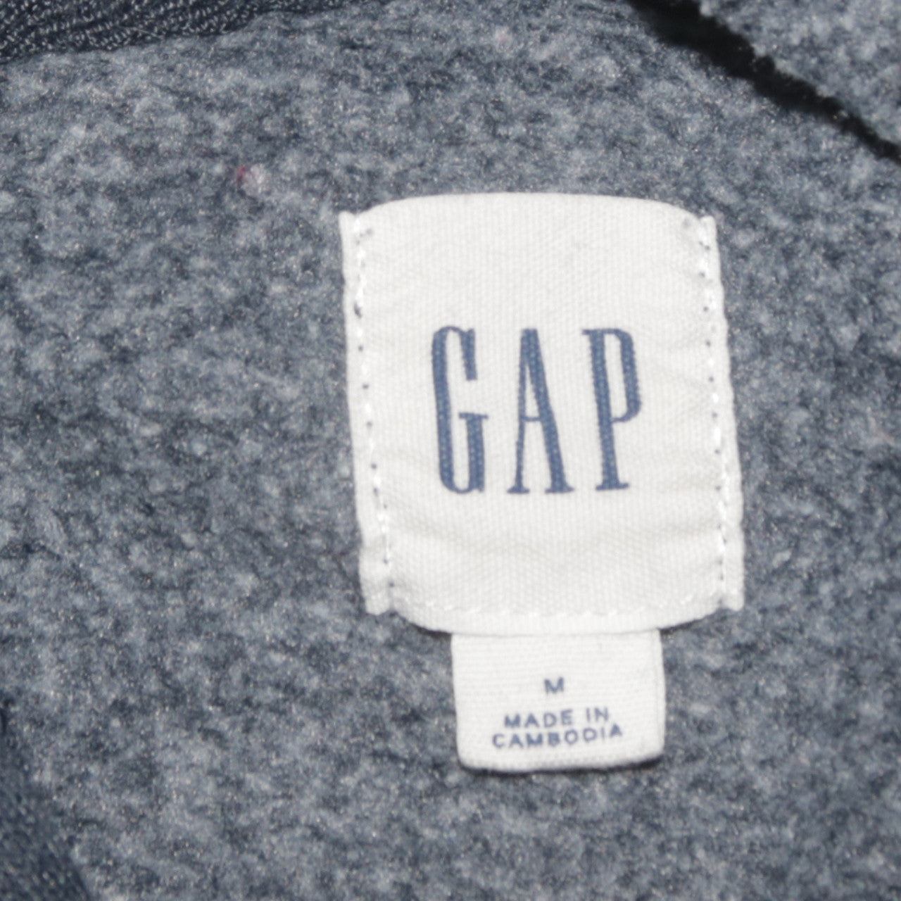 GAP Men's Blue Pullover Hoodie Medium Logo Fleece Sweatshirt