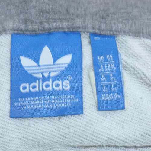 Adidas Women’s Grey Full Zip Hoodie Size 14 Classic Hooded Sweatshirt