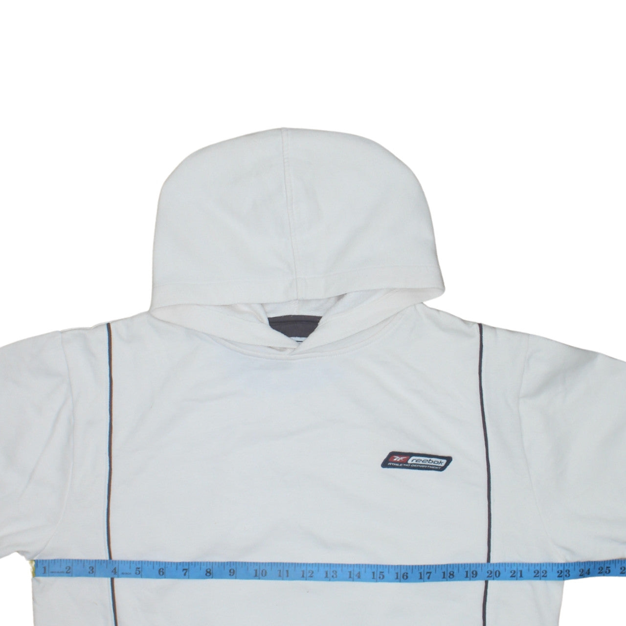 Reebok Men's White Pullover Hoodie Small Athletic Logo Sweatshirt