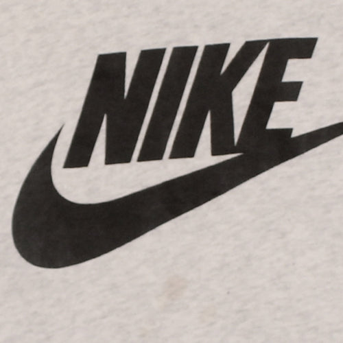 Nike Boys Grey Pullover Hoodie XL 13-15 Years Fleece Logo Sweatshirt