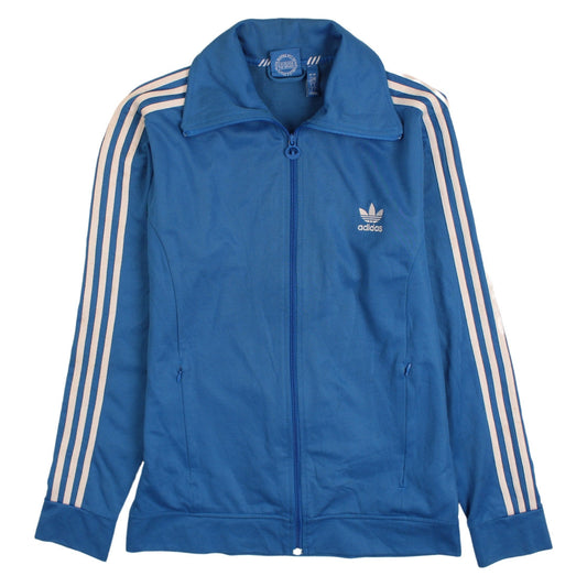 Adidas Mens Blue Track Jacket L Full Zip Retro Athletic Top