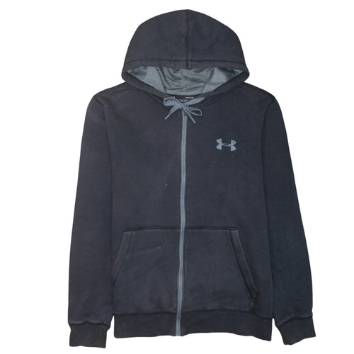 Under Armour Mens Black Full Zip Hoodie Medium ColdGear Fitted