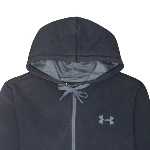 Under Armour Mens Black Full Zip Hoodie Medium ColdGear Fitted