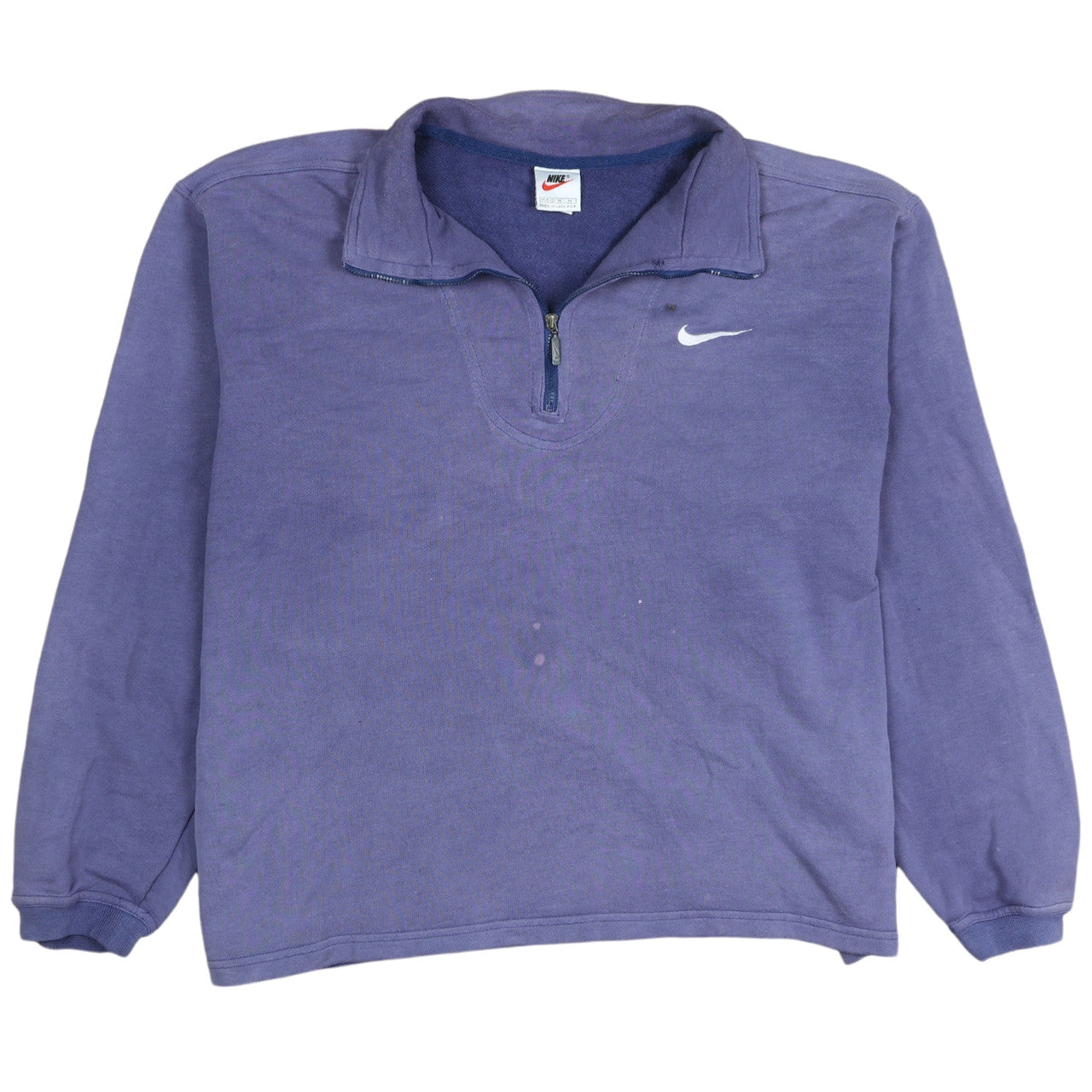 Nike Women Purple 1/4 Zip Sweatshirt M Logo Embroidered Pullover