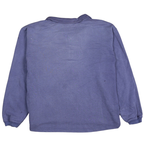 Nike Women Purple 1/4 Zip Sweatshirt M Logo Embroidered Pullover