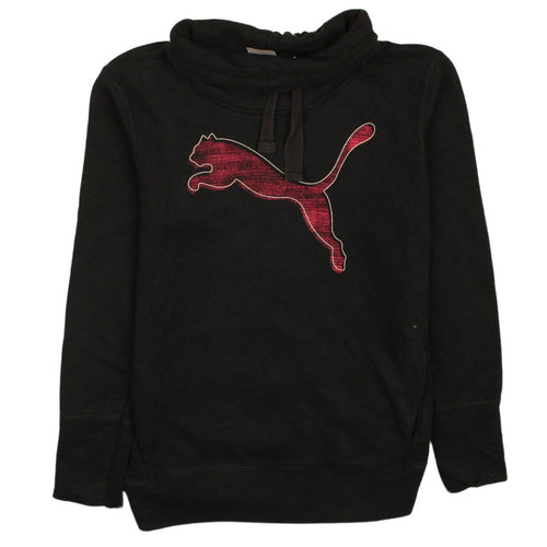 Puma Womens Black Size 12 Pullover Hoodie Sweatshirt